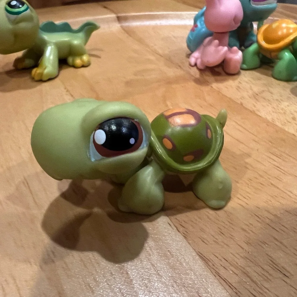 Littlest Pet Shop Reptile Lot Turtle Gecko Salamander Snail LPS Hasbro 5pc